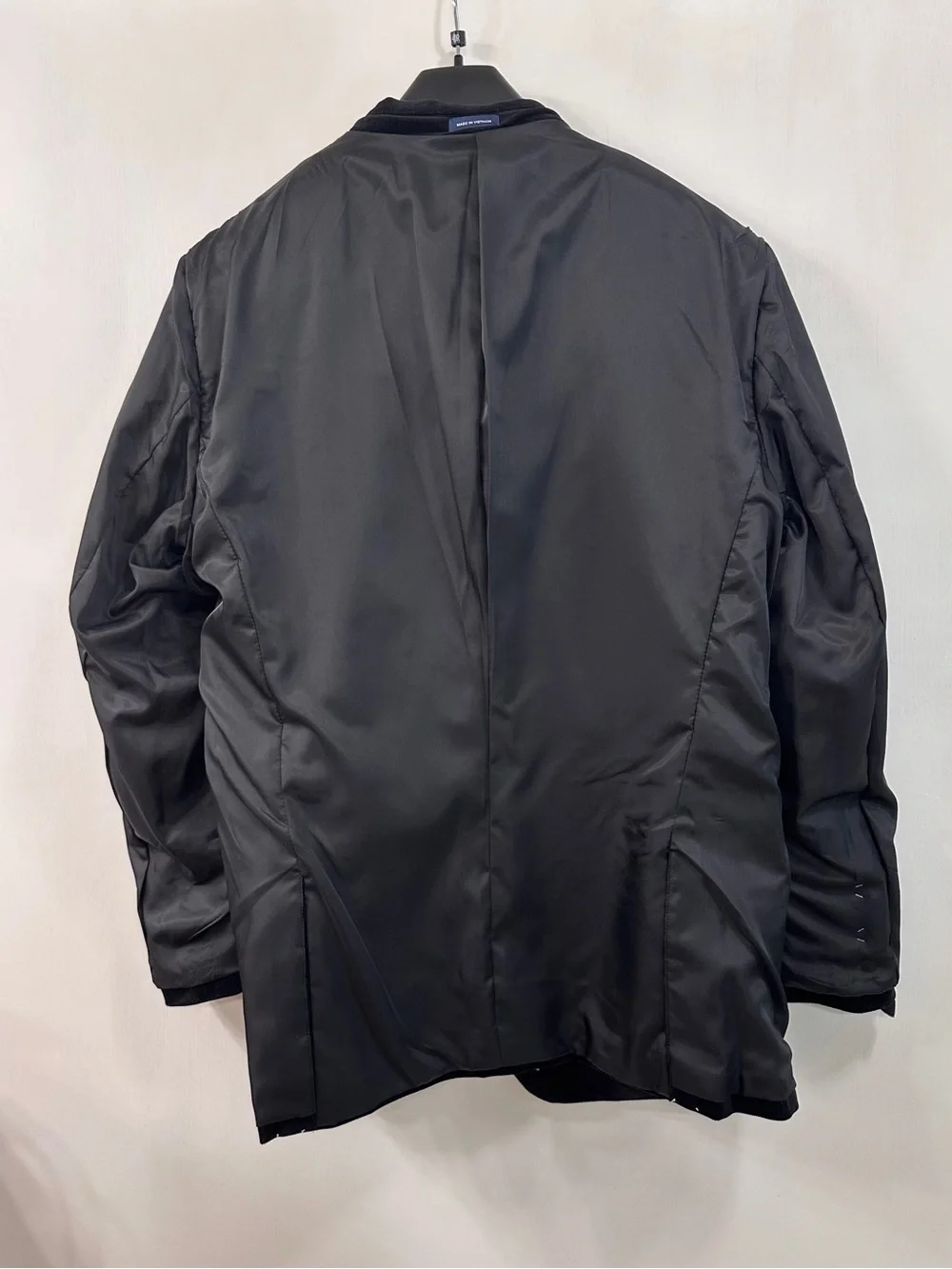 Stafford Black Corduroy Jacket Elbow Patches Sports Coat Stretch Men’s 48L $168